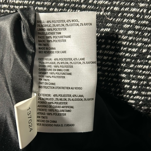 Michael Kors, Woman's Size 3X Black and Grey Trench Coat - Picture 9 of 9